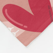 Gevleugeld hartenpatroon fleece deken (Hoek)