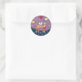 Gevleugeld Kat met Heart Custom Sticker (Tas)