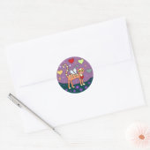 Gevleugeld Kat met Heart Custom Sticker (Envelop)