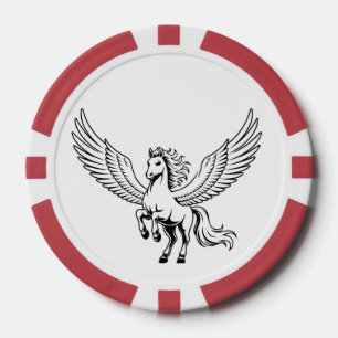 gevleugeld paard pegasus pokerchip embleem