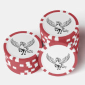 gevleugeld paard pegasus pokerchip embleem (Opstapeling)
