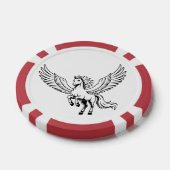 gevleugeld paard pegasus pokerchip embleem (Enkel)
