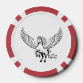 gevleugeld paard pegasus pokerchip embleem (Achterkant)