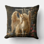 Gevleugeld Paard Vintage Renaissance Verguld Eenho Kussen (Voorkant)