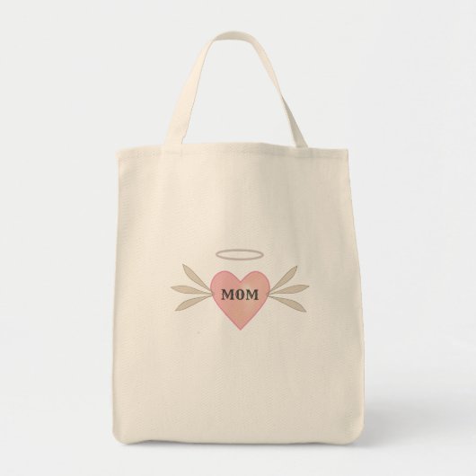Gevleugeld Roze Hart Tote Bag (Voorkant)
