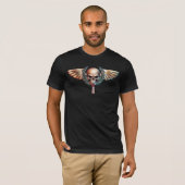 Gevleugeld Schedel Embleem van Eer T-shirt (Voorkant volledig)