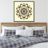 Gevleugelde aarde vlinder caleidoscoop kunstdoek canvas afdruk (Insitu (Slaapkamer))