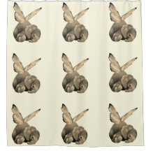 Gevleugelde Baby Olifant Douchegordijn