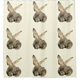 Gevleugelde Baby Olifant Douchegordijn