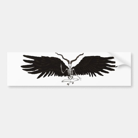 gevleugelde baphomet bumpersticker (Voorkant)