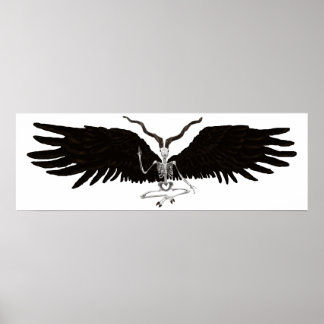 gevleugelde baphomet poster