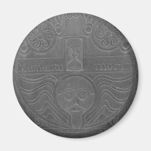 Gevleugelde beeldenmagneet Momento Mori Magneet (Voorkant)