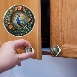 gevleugelde bloei keramische knop