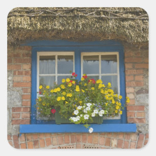 Gevleugelde cottage, Adare, County Limerick, Vierkante Sticker