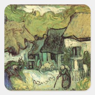 Gevleugelde Cottages in Jorgus door Vincent van Go Vierkante Sticker