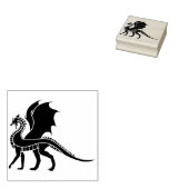 Gevleugelde draak silhouet art stempel (Gestempeld)