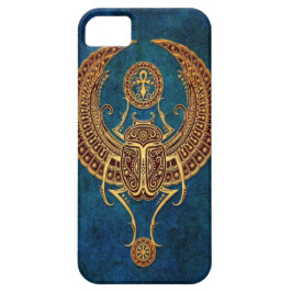 Gevleugelde Egyptische Scarabee Kever met Ankh - b iPhone 11 Hoesje