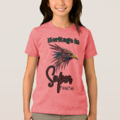 Gevleugelde erfenis: Walua Indian Bird Art Tri-Blend Shirt (Voorkant)