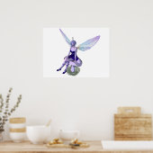 Gevleugelde faery op paddenstoel poster (Keuken)
