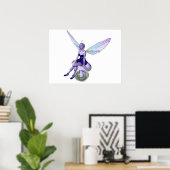 Gevleugelde faery op paddenstoel poster (Thuiskantoor)