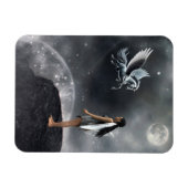  gevleugelde fee en vliegend paard magneet (Horizontaal)