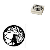 gevleugelde fee rubberstempel (Gestempeld)