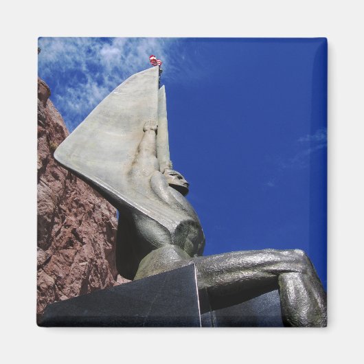 Gevleugelde figuur van de Republiek 1255 Magneet (Voorkant)