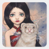 "Gevleugelde fret" Sticker (Voorkant)