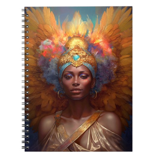 Gevleugelde Godin Fantasy Art Notitieboek (Voorkant)