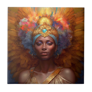 Gevleugelde Godin Fantasy Art Tegeltje