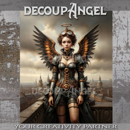 gevleugelde Guardian Woman Decoupage Tissuepapier