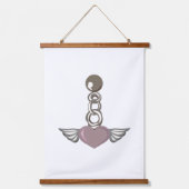 Gevleugelde hartketting charme - Esthetisch Angel  Hangend Wandkleed (Voorkant)