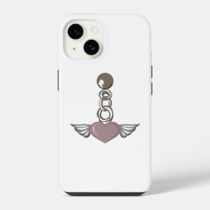 Gevleugelde hartketting charme - Esthetisch Angel iPhone 14 Hoesje