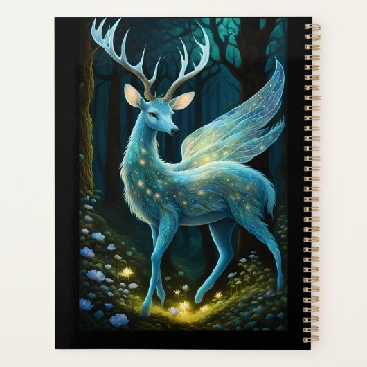 gevleugelde hertenfantasie planner (Achterkant)