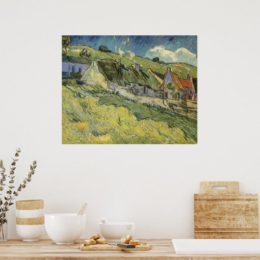Gevleugelde Huisjes van Vincent van Gogh Poster (Keuken)