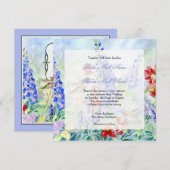 Gevleugelde juwelen kolibries - bruiloft uitnodigi kaart (Voorkant / Achterkant)