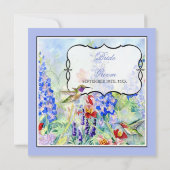 Gevleugelde juwelen kolibries - bruiloft uitnodigi kaart (Achterkant)