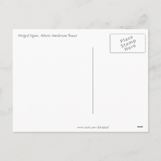 gevleugelde kerstman feestdagenkaart (Achterkant)