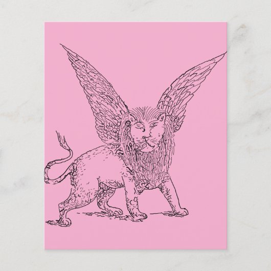 Gevleugelde leeuw symbool van Sint Marcus (Voorkant)