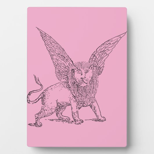 Gevleugelde leeuw symbool van Sint Marcus Fotoplaat (voorkant)