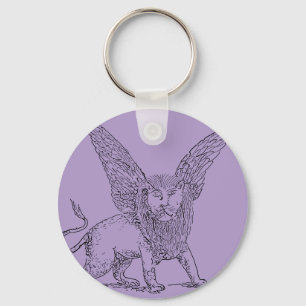 Gevleugelde leeuw symbool van Sint Marcus Sleutelhanger