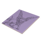 Gevleugelde leeuw symbool van Sint Marcus Tegeltje (Zijkant)