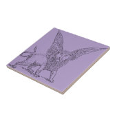 Gevleugelde leeuw symbool van Sint Marcus Tegeltje (Zijkant)