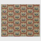 Gevleugelde MAGA Trump  stijl Luxe Kerst Cadeaupapier (Vlak)