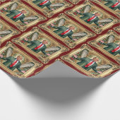 Gevleugelde MAGA Trump  stijl Luxe Kerst Cadeaupapier (Hoek)