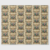 Gevleugelde MAGA Trump stijl Luxe Kerst Cadeaupapier (Vlak)