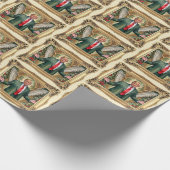 Gevleugelde MAGA Trump stijl Luxe Kerst Cadeaupapier (Hoek)