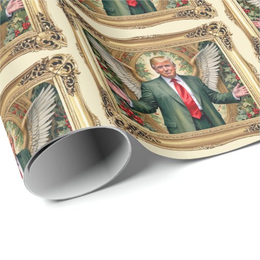 Gevleugelde MAGA Trump stijl Luxe Kerst Cadeaupapier (Rol Hoek)