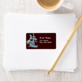 Gevleugelde olifant~ adresetiketten etiket (Insitu)