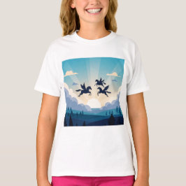Gevleugelde paarden t-shirt